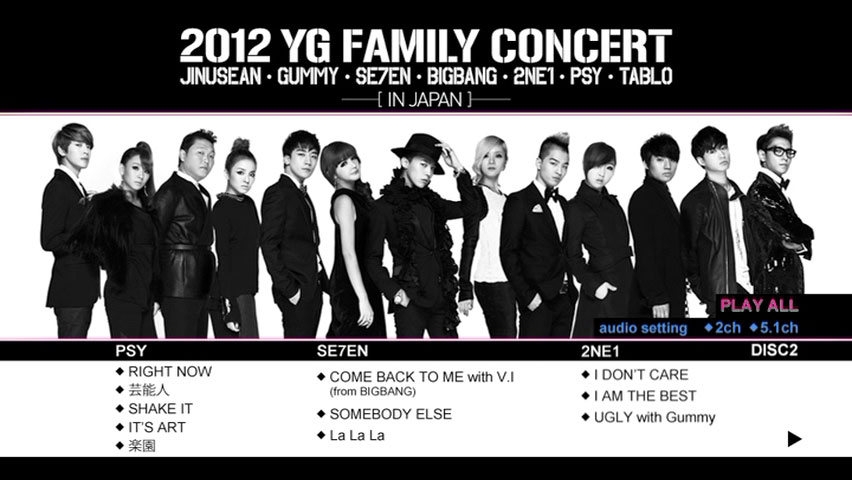 YG Family 《YG Family Concert in Japan》 2012 演唱会 [3DVD ISO 16.6GB]
