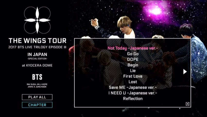 BTS 방탄소년단 《BTS Live Trilogy Episode III – THE WINGS TOUR IN JAPAN ~Special Edition~ at KYOCERA DOME 2018》 2017 演唱会 [DVD ISO 10.84GB]