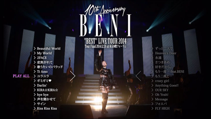 BENI 《10th Anniversary BENI BEST LIVE TOUR》 2014 演唱会 [DVD ISO 5.92GB]