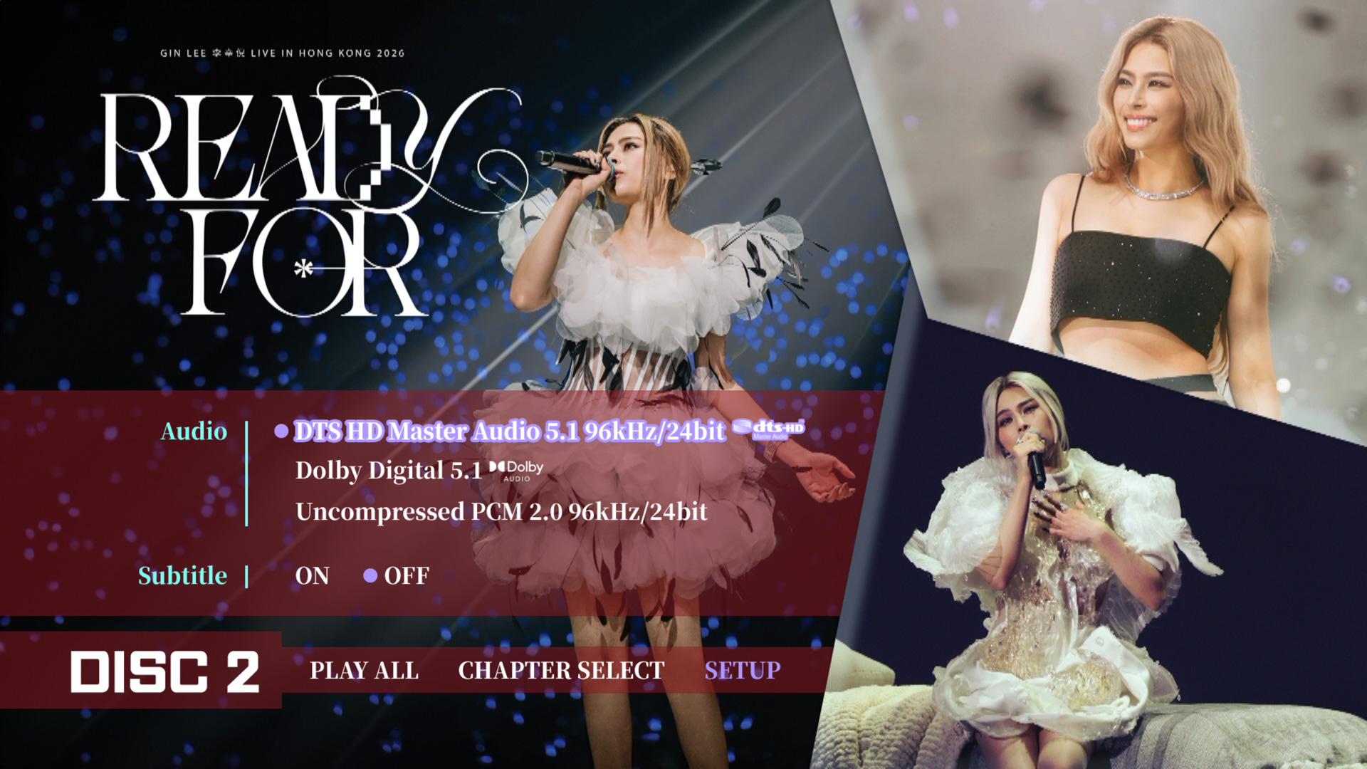 Gin Lee 李幸倪 Ready For 演唱会 Ready For 《Gin Lee Live in Hong Kong BluRay 1080p AVC DTS-HD MA5.1》 2026 演唱会 [BDMV 2BD 52.3GB]