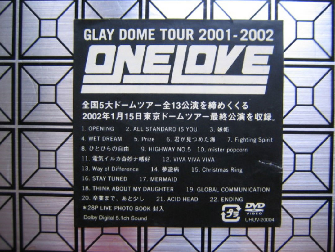 GLAY DOME TOUR 2001 《2002 ONE LOVE》 2001 演唱会 [DVD ISO 7.64GB]