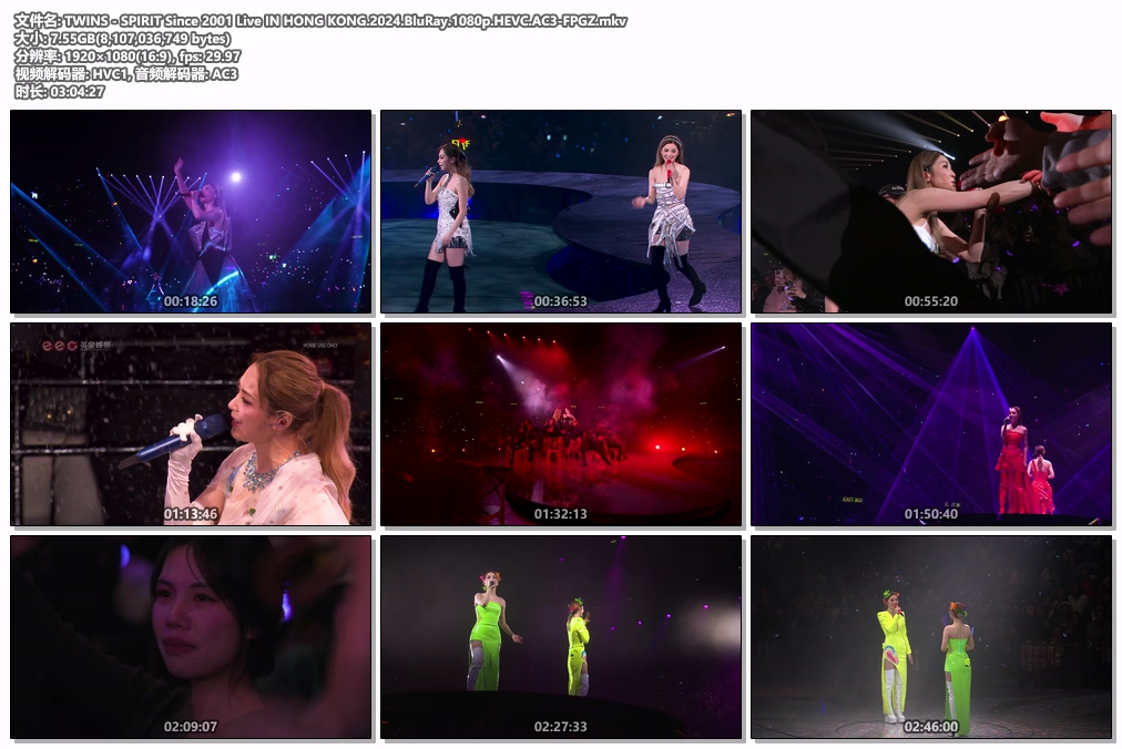 TWINS 22周年 香港演唱会  TWINS 《SPIRIT Since Live IN HONG KONG 2024》 2001 演唱会 [BDrip MKV 7.55GB]