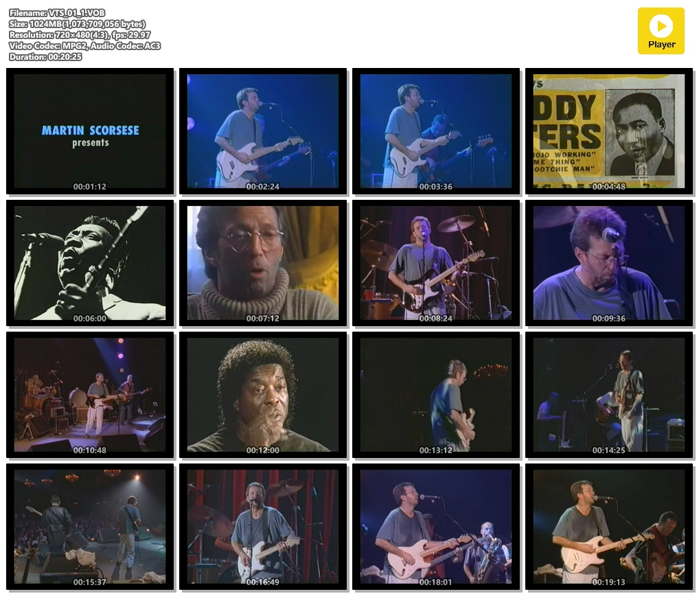 埃里克·克莱普顿 马丁·斯科塞斯拍摄 1995 惟有蓝调音乐会 《Eric Clapton Nothing But The Blues》 1995 演唱会 [DVD VOB 3.57G]