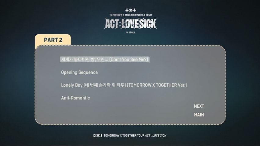 TOMORROW X TOGETHER 《TOMORROW X TOGETHER WORLD TOUR ACT LOVESICK in SEOUL》 2023 演唱会 [DVD ISO 17.7GB]