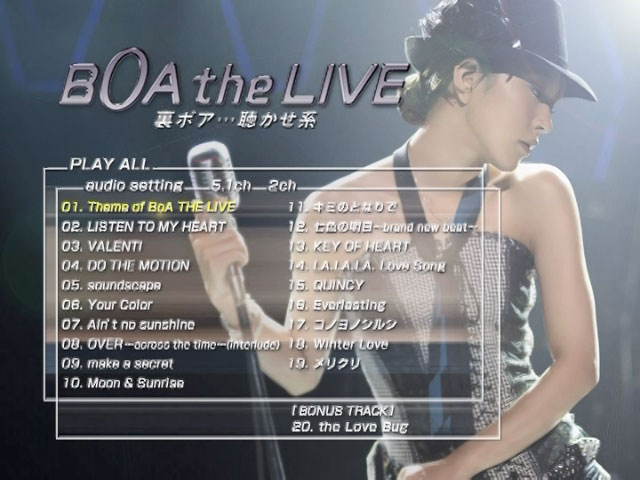 《BoA the LIVE 裏ボア…聴かせ系》 演唱会 [DVD ISO 7.29GB]