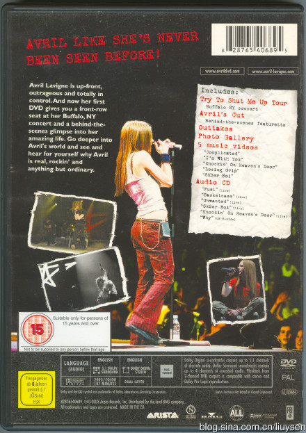 Avril Lavigne 《艾薇儿Avril Lavigne – My World 演唱会》 2003 演唱会 [DVD ISO 7.01G]